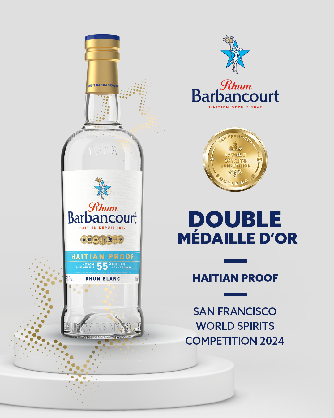 Double Médaille d'Or pour le Rhum Barbancourt